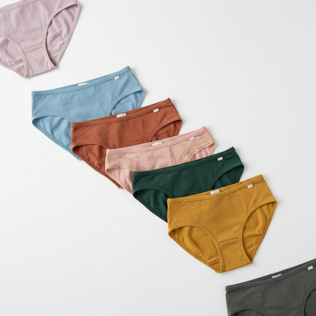 5PCS/Set Cotton Lingerie Panties, Women Briefs / Tangas / Thong Panties, 13 Colors